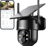 2K 2.4g WiFi Security Cameras Wireless Outdoor, 360 View Solar Cameras for Home Security, Color Night Vision, AI Detection, 2-Way Audio, Spotlight Siren Alarm, SD/Cloud Storage