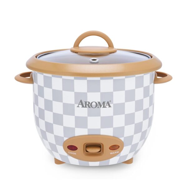 AROMA 6-Cup (Cooked) One-Touch Pot Style Rice Cooker with CoreCoat PFAS-Free Nonstick Ceramic Surface (1.5 Quarts)