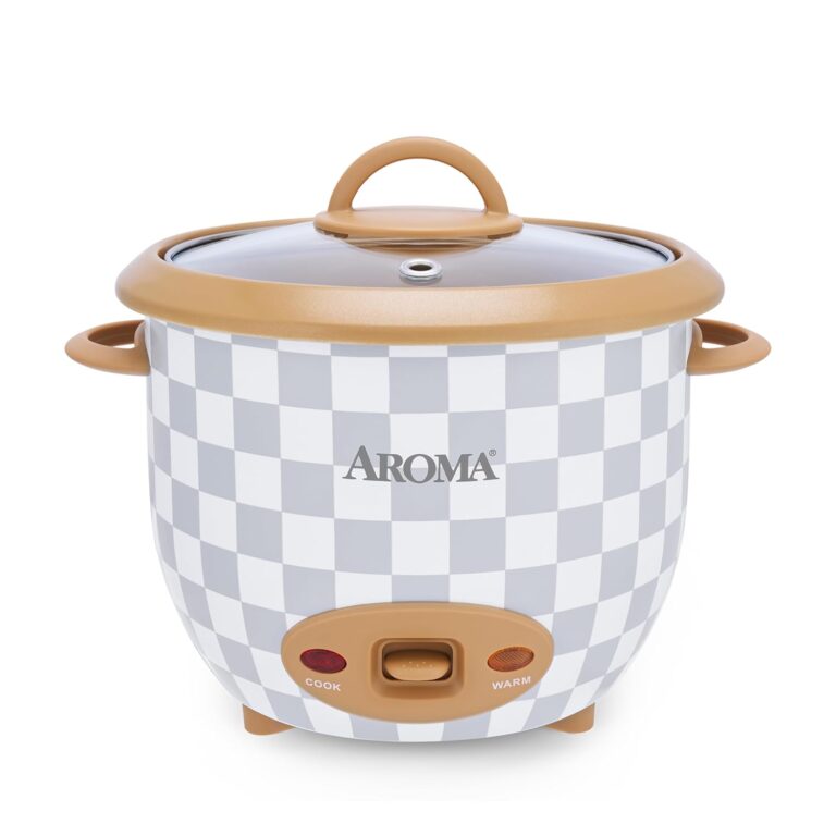 AROMA 6-Cup (Cooked) One-Touch Pot Style Rice Cooker with CoreCoat PFAS-Free Nonstick Ceramic Surface (1.5 Quarts)