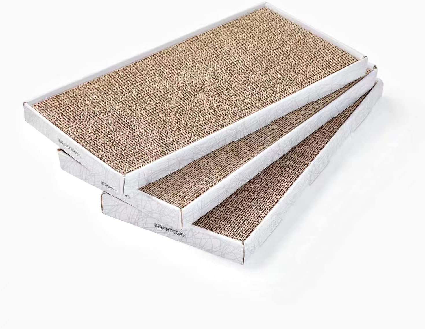 Cardboard Scratcher Pad Scratching Post:Smartbean 3PCS Cat Cardboard,Cat Scratch Pad,Cat Post,Double-Sided Design for Double Life Cardboard Scratcher Pad Scratching Post:Smartbean 3PCS Cat Cardboard,Cat Scratch Pad,Cat Post,Double-Sided Design for Double Life