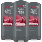 Dove Men+Care Body + Face Wash 3-Pack  Exfoliating Deep Clean with 24HR Nourishing MicroMoisture, Citrus & Cedarwood Scent, 13.5 Oz Ea