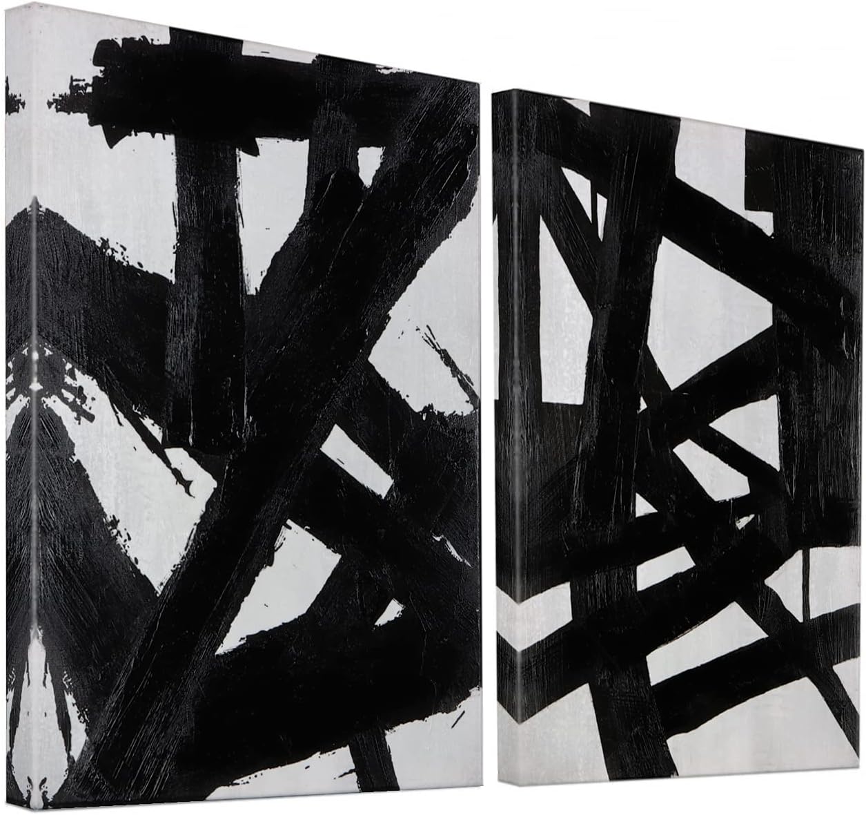 Zessonic Black And White Abstract Wall Art - Black Painting Stroke Graffiti Artwork for Living Room, Bedroom, Office Decor,12" x 16" x 2 Zessonic Black And White Abstract Wall Art - Black Painting Stroke Graffiti Artwork for Living Room, Bedroom, Office Decor,12" x 16" x 2