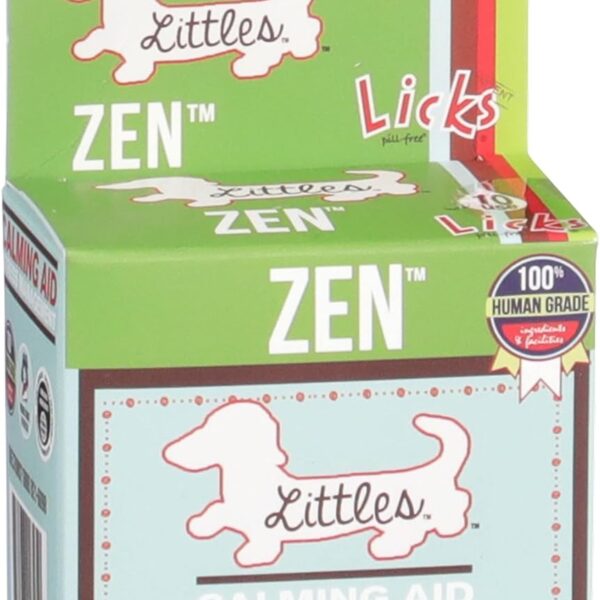 Licks Pill-Free Zen Small Breed Dog Calming Aid - Zen Calming Aid Supplements for Aggressive Behavior & Nervousness - Calming Dog & Puppy Treats for Stress Relief & Dog Health - Gel Packets - 10 Use
