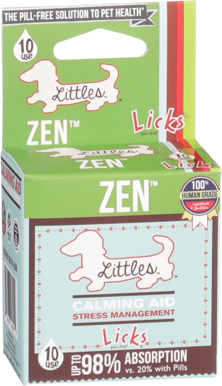 Licks Pill-Free Zen Small Breed Dog Calming Aid - Zen Calming Aid Supplements for Aggressive Behavior & Nervousness - Calming Dog & Puppy Treats for Stress Relief & Dog Health - Gel Packets - 10 Use