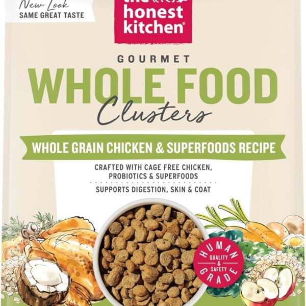 The Honest Kitchen Whole Food Clusters Whole Grain Chicken & Oat Dry Dog Food, 5 lb Bag
