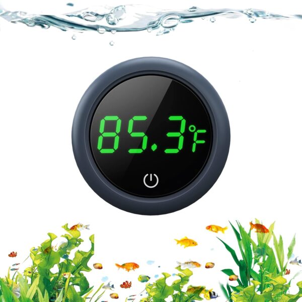 PAIZOO Fish Tank Digital Thermometer Accurate LED Display to 0.9F Tank Thermometer Aquarium Temperature Measurement Suitable for Fish, Axolotl, Turtle or Aquatic