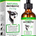 Antibiotic for Dogs, Natural Dog Antibiotic Supplement for Urinary Tract Support, Digestion & Skin Health with Herbal Blend, Dog Supplies for Overall Dogs Health, Bacon Flavored Liquid - 60ml / 2.02oz
