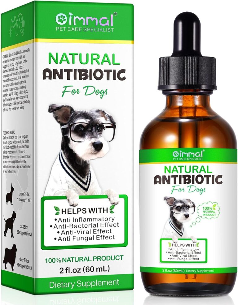 Antibiotic for Dogs, Natural Dog Antibiotic Supplement for Urinary Tract Support, Digestion & Skin Health with Herbal Blend, Dog Supplies for Overall Dogs Health, Bacon Flavored Liquid - 60ml / 2.02oz