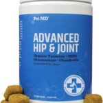Pet MD Glucosamine for Dogs | Dog Joint Supplement with Glucosamine, Chondroitin & MSM - Inflammatory Pain Relief Chews for Hip & Joints - Bacon Flavored - Includes Yucca & Turmeric - 120 Ct