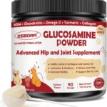 ZEBORA Glucosamine for Dogs - Joint Supplement for Dogs - Glucosamine Chondroitin, MSM, Omega-3, Collagen, Dog Hip and Joint Pain Relief, Support Mobility, Cartilage for Small & Large Breeds, 270g