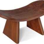 Wood Meditation Ergonomic Kneeling Bench - 16.5" x 8.3" x 7.1" Yoga, Prayer, Meditation Bench - Meditation Stool Made of Strong and Durable Mango Wood - Indoor Outdoor Meditation Seat