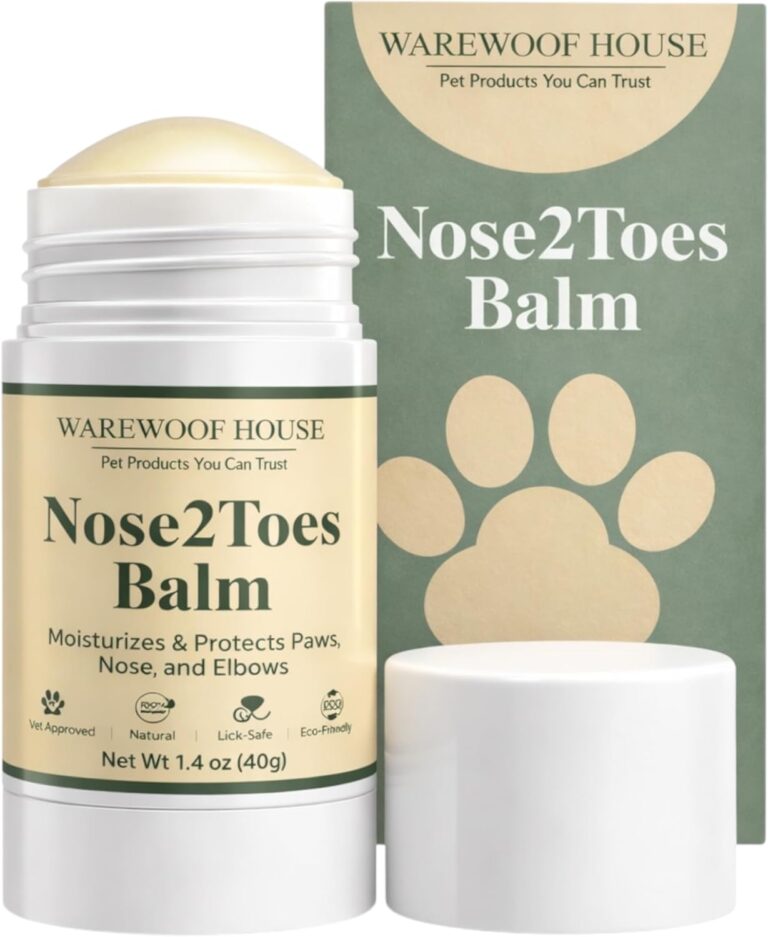 Dog Paw Balm Stick for Dogs  Lick-Safe Paw & Nose Balm  Soothes Dry Cracked Paws & Nose  Protects from Hot Pavement, Snow & Salt - Natural Formula  1.4 oz