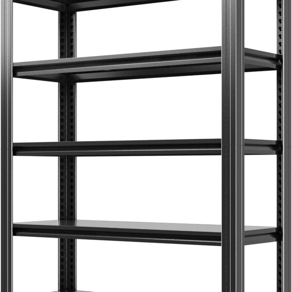 72" H Garage Shelves, Garage Shelving Heavy Duty, 2500Lbs 5 Tier Adjustable Storage Shelves Suitable for Warehouse, Basement, Workshop, Kitchen, Require Assembly, 16" D*36" W*72" H(Black)