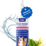 Wellix 120ml Ear Cleaner for Dog & Cat - Ear Infection Treatment Without Irritation - Dog Ear Wash for Itch Relief & Soothing Inflammation - Ear Wax, Powder and Odor Removal Drops