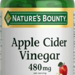 Nature's Bounty Apple Cider Vinegar 480mg Pills, Vegetarian Supplement Plant Based, 200 Tablets