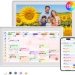 Westsee 15.6" Digital Calendar Frame  Interactive Touchscreen Eletronic Calendars, Smart Family Planner for Schedule, Photo Display, Meals, Chore Chart & Tasks, Wall & Desk Mountable (White)