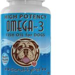Pure Omega 3 Wild Fish Oil for Dogs with Vitamin E - Highest EPA & DHA Softgels Available (1000mg) 180ct