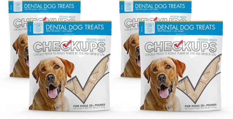 Dental Dog Treats for Oral Care, Fresh Breath & Plaque Control - 24 Treats, 48 oz. (4 Pack) - Delicious Chews for Happy and Healthy Dogs