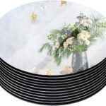 12" Round Mirror Plates, Glass Flat Mirrors, Circle Mirror Candle Plates for Table & Wedding Decorations, 2mm, 12 Pack