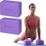 Gaiam Yoga Block - Supportive Latex-Free Eva Foam - Soft Non-Slip Surface with Beveled Edges for Yoga, Pilates, Meditation