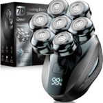 Head Shavers for Bald Men: Upgraded Detachable Head Shaver - IPX7 Waterproof Wet or Dry Electric Razor for Men - 7D LED Display Rechargeable Shaving Grooming Kit with Type-C Charge