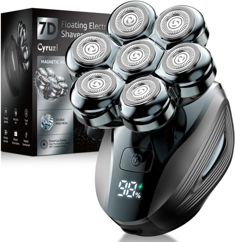 Head Shavers for Bald Men: Upgraded Detachable Head Shaver - IPX7 Waterproof Wet or Dry Electric Razor for Men - 7D LED Display Rechargeable Shaving Grooming Kit with Type-C Charge