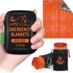 Emergency Blankets for Survival, 2-Pack/4-Pack Space Blankets, Gigantic & Extremely Thick Mylar Blankets, Suitable for Outdoor Survival, Camping, and Hiking