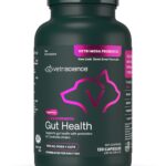 VetriScience Extra Strength Gut Health Easy-Open Capsules, Mega Probiotic and Prebiotic Digestive Supplement for Dogs and Cats, for Diarrhea and Immune Support, 7.5 Billion CFU Per Capsule, 120 Count