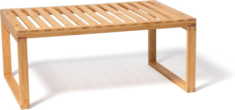 Lipper International Bamboo Kitchen Cabinet Shelf for Organizing a Pantry, Countertop, or Bathroom, 15 5/8" x 10" x 6 1/4"