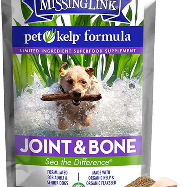 The Missing Link Pet Kelp Canine Joint & Bone 8oz Superfood Powdered Supplement, Organic & Limited Formula Supports Mobility for Adult & Senior Dogs