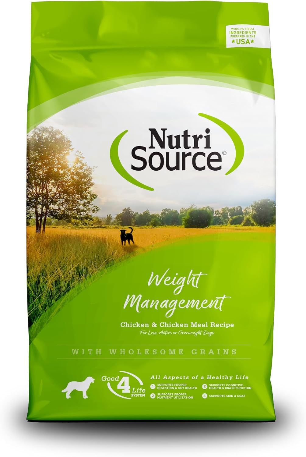 NutriSource Weight Management Dry Dog Food, Chicken and Chicken Meal, 12LB NutriSource Weight Management Dry Dog Food, Chicken and Chicken Meal, 12LB