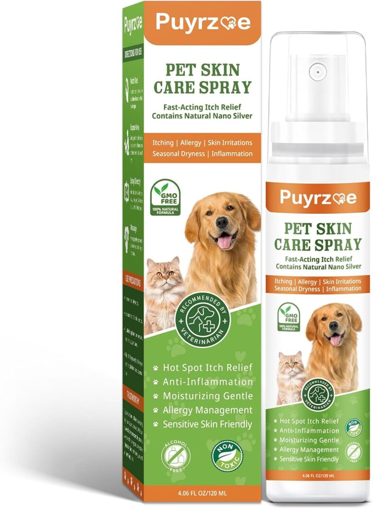 Itch Relief & Hot Spot Spray Treatment for Dogs & Cats - Natural Extract Formula for Anti Itch, Allergy Relief, Stop Scratching, Lickable, Wound Care Spray for All Animals (4.06 Fl Oz)