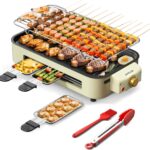 AORAN Indoor Grills Electric Smokeless  Versatile Smokeless Indoor Grill for Home Cooking, Featuring Indoor Grills Electric Smokeless, Skillet Griddle, and Kitchen Griddle White