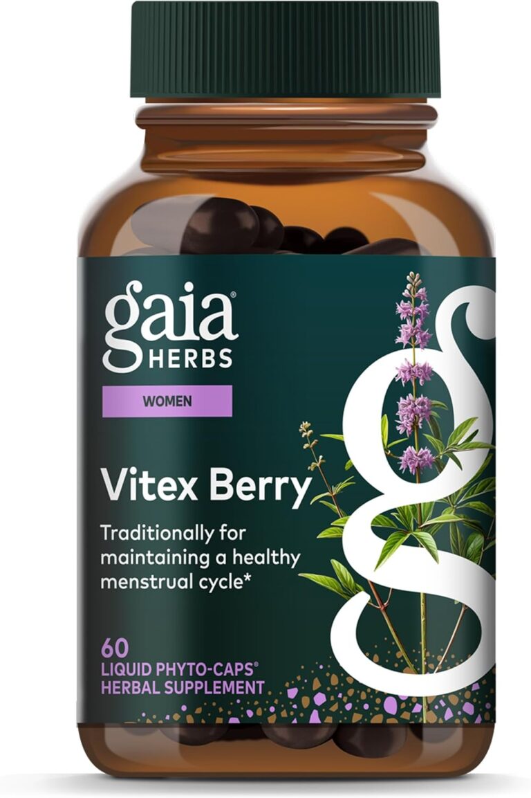 Gaia Herbs Vitex Berry - Vitex Traditionally Used to Support Hormone Balance for Women & a Healthy Menstrual Cycle* - 60 Vegan Liquid Phyto-Caps (30 Servings)