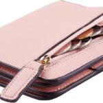 Toughergun Womens Small Slim Leather Wallet with RFID Protection, Compact Bifold Mini Purse with Clear ID Window