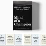 Mind Of A Champion - Motivational Cards for Men Affirmations and Action Steps to Turn Dreams into Reality - For Productivity, Personal Development, Self Care, Mindfulness, Affirmation Cards for Men