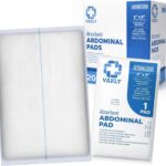 Vakly ABD Combine Abdominal Pads 5x9 Inches [20 Pack] High Absorbency Sterile Individually Wrapped 5''x9'' First Aid Non-Adherent Absorbent Post-Op Gauze - Heavy-Draining, Trauma Wound Dressing