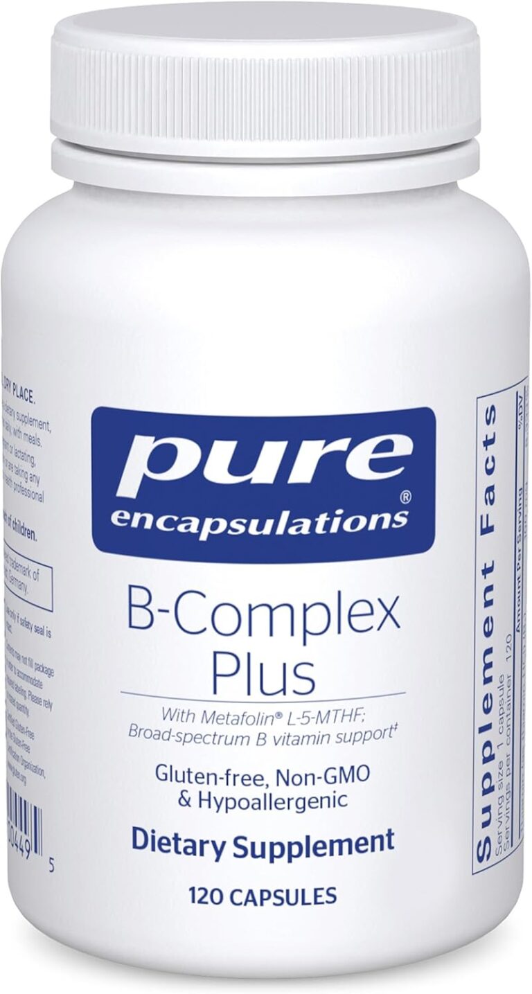 Pure Encapsulations B-Complex Plus - B Vitamins Supplement to Support Neurological Health, Cardiovascular Health, Energy Levels & Nervous System Support* - with Vitamin B12 & More - 120 Capsules