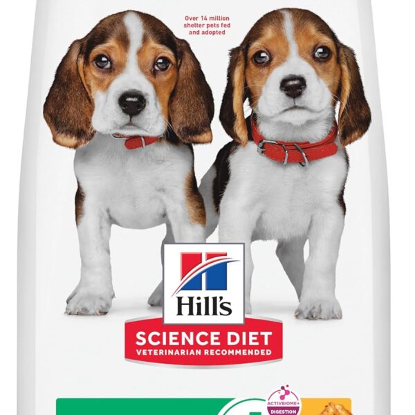 Hill's Science Diet Puppy, Puppy Premium Nutrition, Small Kibble, Dry Dog Food, Chicken & Brown Rice, 4.5 lb Bag
