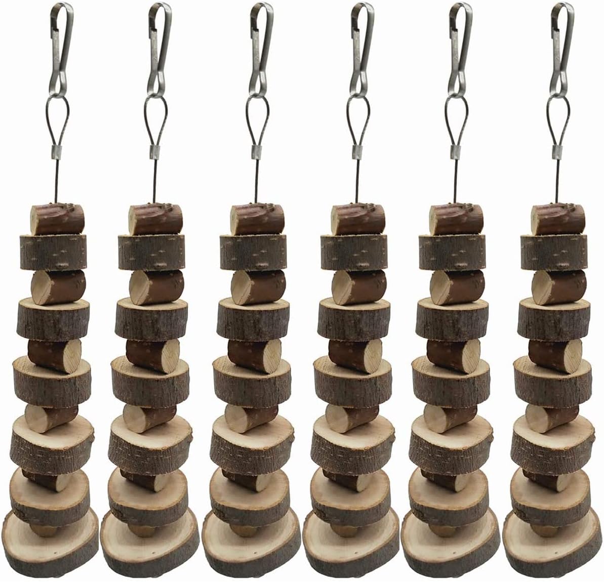 LWINGFLYER 6pcs Small Animal Chews Toy Natural Apple Wood Block Cage Hanging Molars Treats Snack for Hamsters Rabbits Bunny Bird Parrots Chinchilla Guinea Pig Gerbils Squirrels LWINGFLYER 6pcs Small Animal Chews Toy Natural Apple Wood Block Cage Hanging Molars Treats Snack for Hamsters Rabbits Bunny Bird Parrots Chinchilla Guinea Pig Gerbils Squirrels