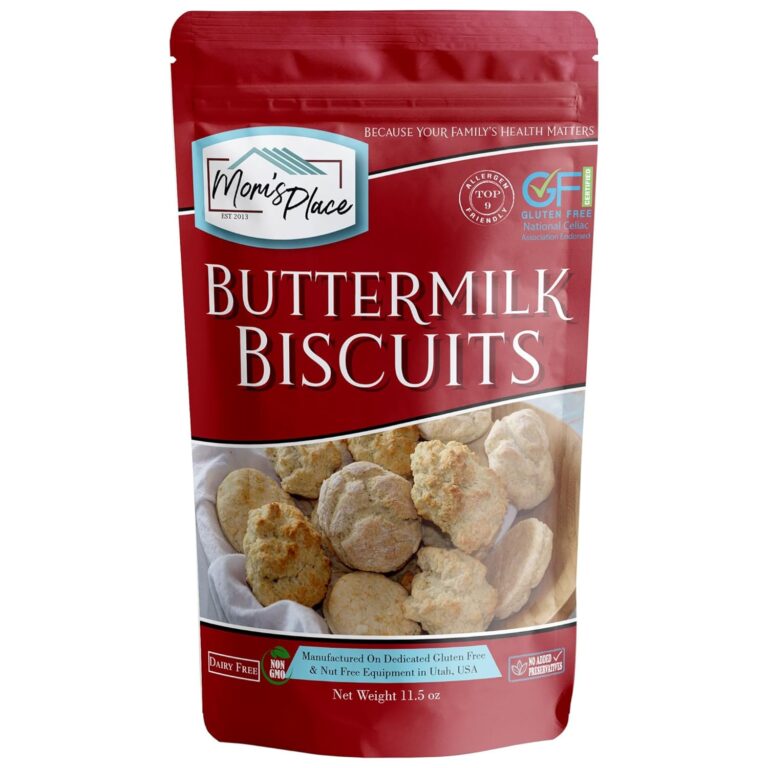 Mom's Place Gluten-Free Buttermilk Biscuit Mix | Dairy Free & Easy to Prepare | Nut Free, Soy Free, Non-GMO | Makes 8-9 Fluffy Biscuits