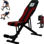 Adjustable Weight Bench - Professional Grade Fitness Equipment for Full Body Workout. Larger Size, Heavy-Duty Steel Construction, 8-Position Backrest, Foldable Design, Ready to Use