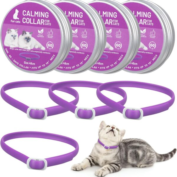 Cat Calming Collar for Cats, Pheromone Collar for Cats Long Calming Effect for Small, Medium and Large Cats