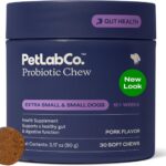 PetLab Co. Probiotics for Dogs - Support Gut Health, Occasional Diarrhea, Digestive Health, Paw Licking & Seasonal Allergies - Pork Flavor - 30 Soft Chews - Formulated for Small Dogs