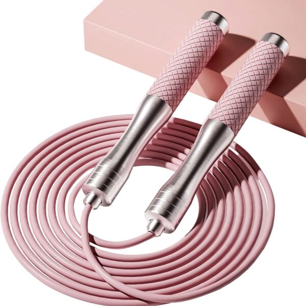 - Skipping Rope for Women Men Exercise with Adjustable Length Jumping Rope and Alloy & Silicone Handles Suitable for Workout Boxing Home Gym