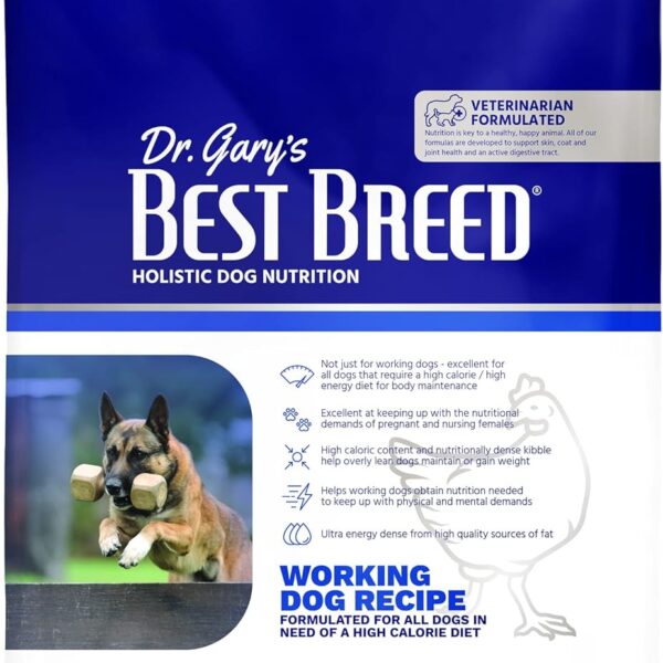 Best Breed Dr. Gary's Working Dog Diet Made in USA [Natural High Calorie Dry Dog Food] - 28lbs, Dark Brown (7-22301-88075-3), 28 lbs.