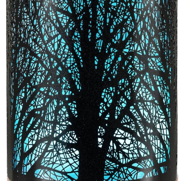 Essential Oil Diffuser 120ML Metal Aromatherapy Diffuser with Timer, Cool Mist Humidifier with Auto Shut-Off & 7 Color Lights for Home Office Spa (Tree)