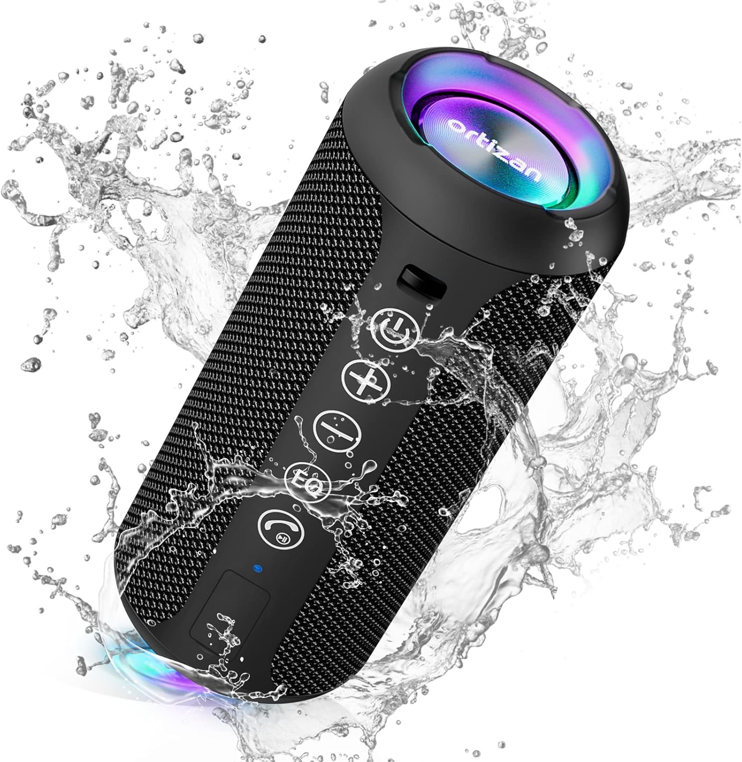 Ortizan Portable Bluetooth Speaker (1nd Gen), IPX7 Waterproof, Wireless, Big Sound and Deep Bass, TWS Pairing, 30Hrs of Playtime, for Home/Party/Outdoor/Beach, Birthday Gifts for Men Women - Black Ortizan Portable Bluetooth Speaker (1nd Gen), IPX7 Waterproof, Wireless, Big Sound and Deep Bass, TWS Pairing, 30Hrs of Playtime, for Home/Party/Outdoor/Beach, Birthday Gifts for Men Women - Black