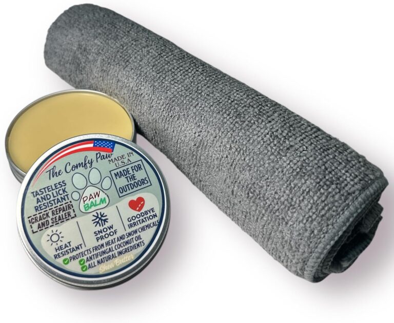 Dog Paw Balm & Moisturizer - with Gentle Extra Soft Microfiber Paw Pad Towel  Scent-Free, Lick-Safe Natural Repair Healer for Cracked Paws and Nose - Made in USA  Year-Round Pad Protection