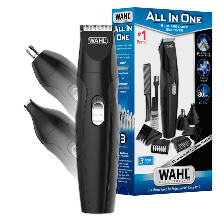 Wahl All-in-One Cordless Rechargeable Electric Ear/Nose, Detail, and Beard Trimmer for Men  Mustache, Ear & Nose Hair, and Light Detail Grooming - Model 9685-200